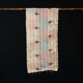 Bengal Kantha Handwork Patchwork Reversible Silk Stole 258