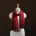 Handwoven Merino Wool Natural Dyed Bagh Hand Block Print Stole 21