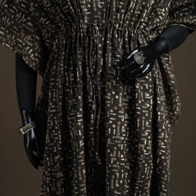 Akola Hand Block Print Natural Dyed Cotton Kaftan (Long) 205
