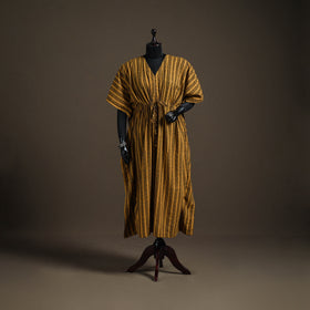 Akola Hand Block Print Natural Dyed Cotton Kaftan (Long) 206