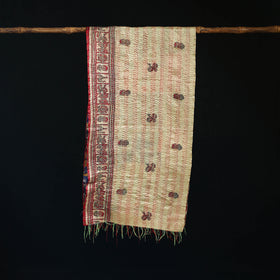 Bengal Kantha Handwork Patchwork Reversible Silk Stole 243