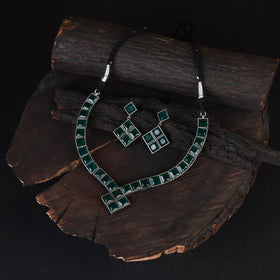 Saanjh Saaj Classic German Silver Necklace Set