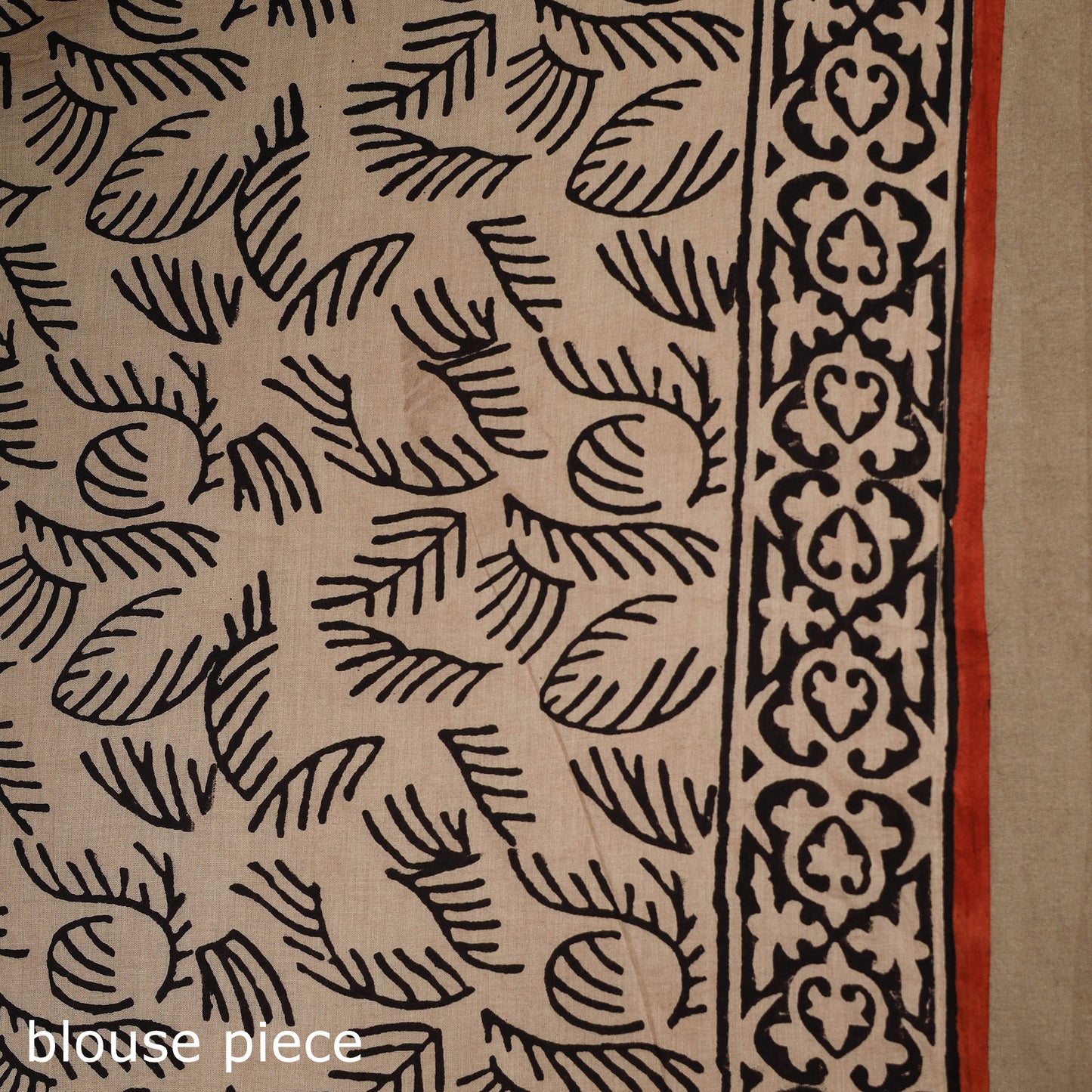 Red - mul cotton hand bagru saree 09 - handcrafted