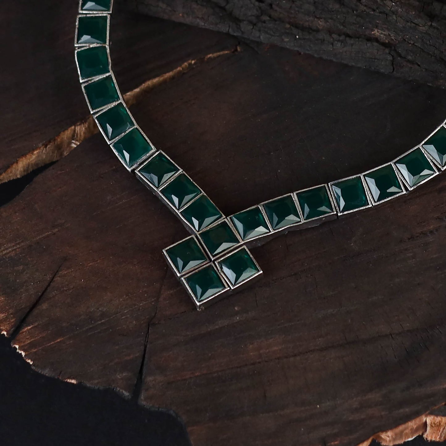 Saanjh Saaj Classic German Silver Necklace Set