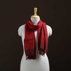 Handwoven Merino Wool Natural Dyed Bagh Hand Block Print Stole 27