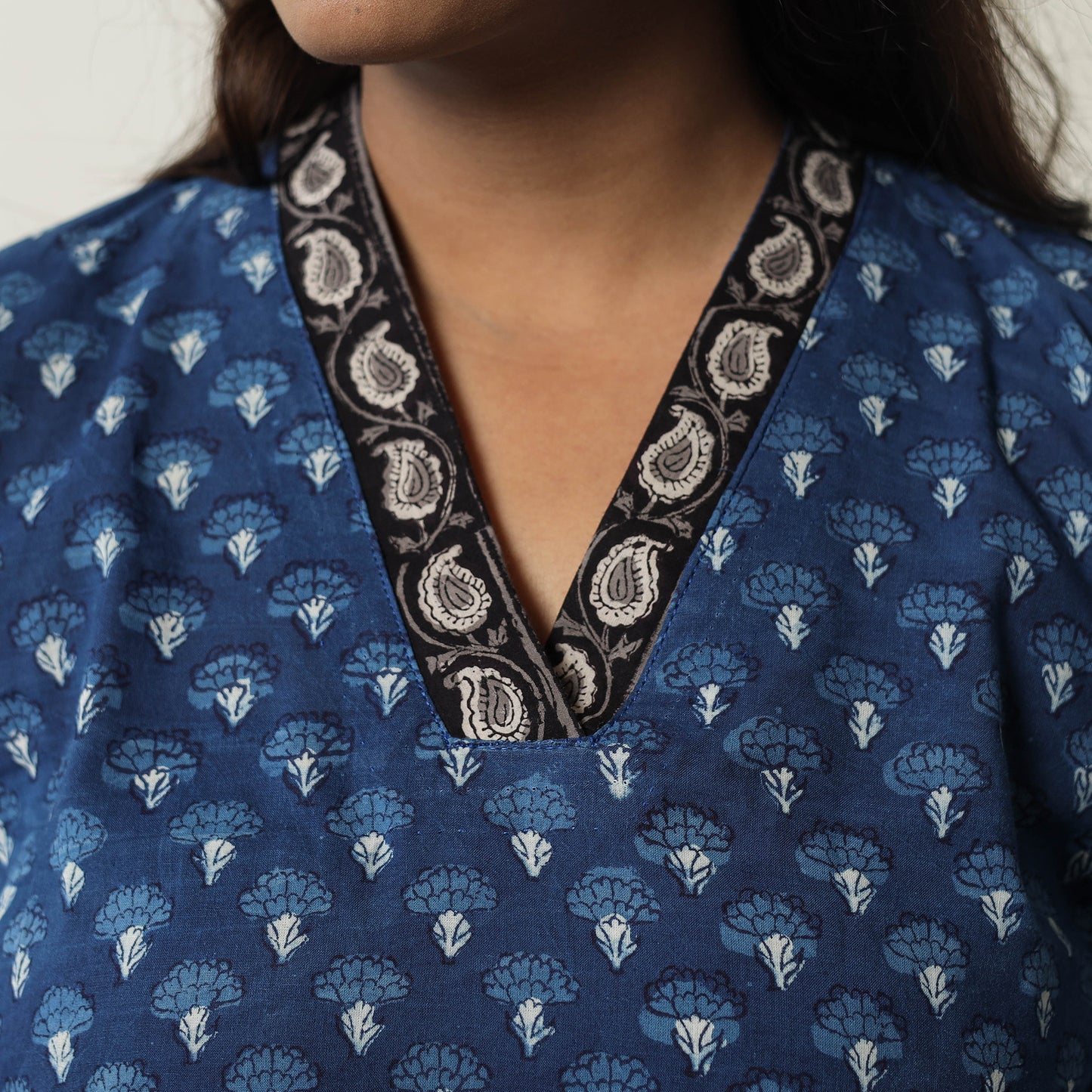 Jahota Block Printed Cotton Straight Kurta 08