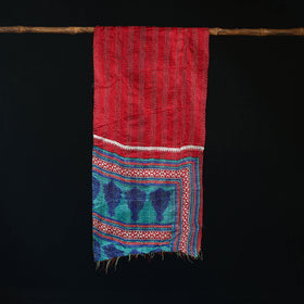 Bengal Kantha Handwork Patchwork Reversible Silk Stole 239