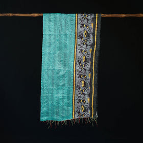 Bengal Kantha Handwork Patchwork Reversible Silk Stole 237