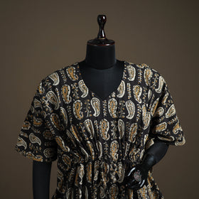 Bagru Hand Block Print Natural Dyed Cotton Kaftan (Short) 208