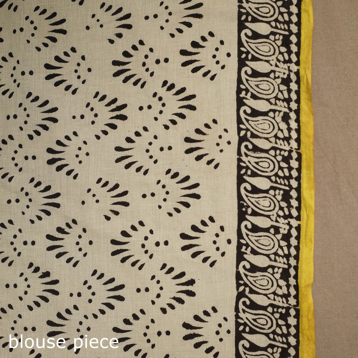 Blue - mul cotton hand bagru saree 10 - handcrafted