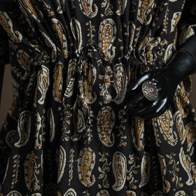 Bagru Hand Block Print Natural Dyed Cotton Kaftan (Short) 208