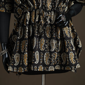 Bagru Hand Block Print Natural Dyed Cotton Kaftan (Short) 208