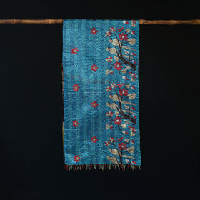 Bengal Kantha Handwork Patchwork Reversible Silk Stole 232