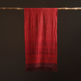 Handwoven Merino Wool Natural Dyed Bagh Hand Block Print Stole 24