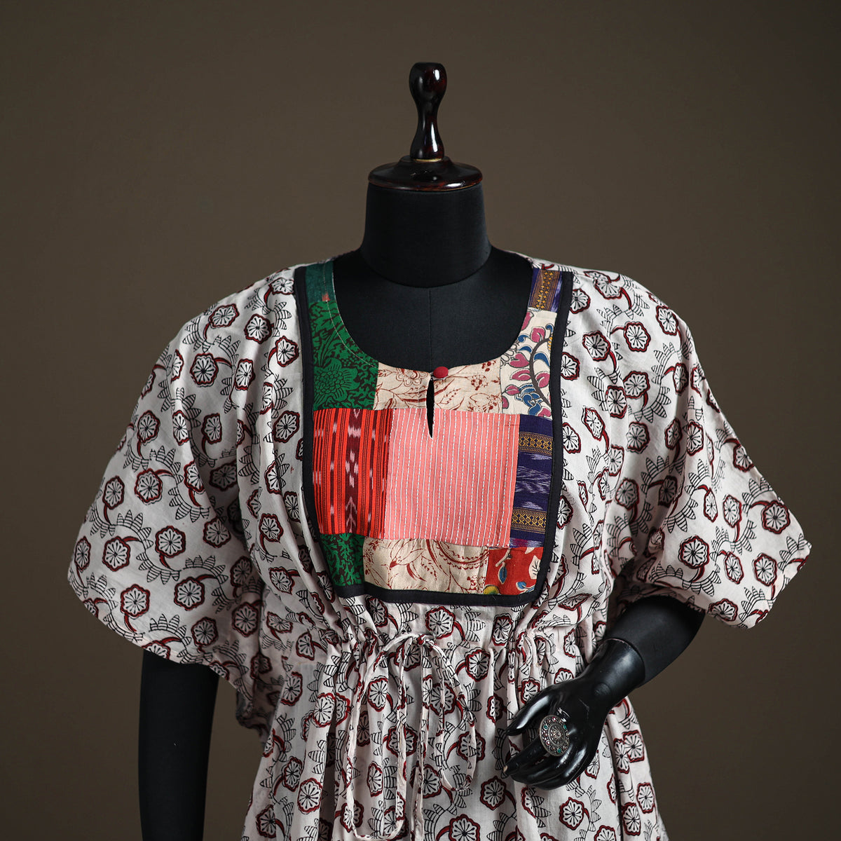 Bagh Hand Block Print Natural Dyed Cotton Short Kaftan 209