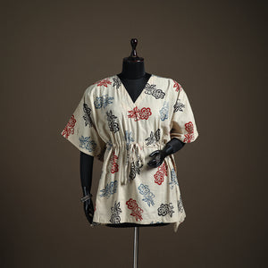 Ajrakh Hand Block Print Natural Dyed Cotton Short Kaftan 210