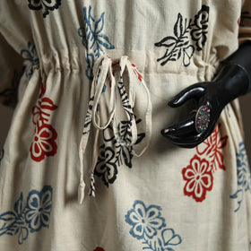 Ajrakh Hand Block Print Natural Dyed Cotton Short Kaftan 210