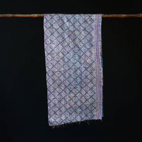 Bengal Kantha Handwork Patchwork Reversible Silk Stole 226