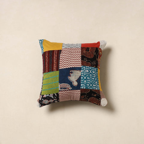 Multicolor - handcrafted cotton patchwork cushion cover 50