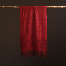 Handwoven Merino Wool Natural Dyed Bagh Hand Block Print Stole 16