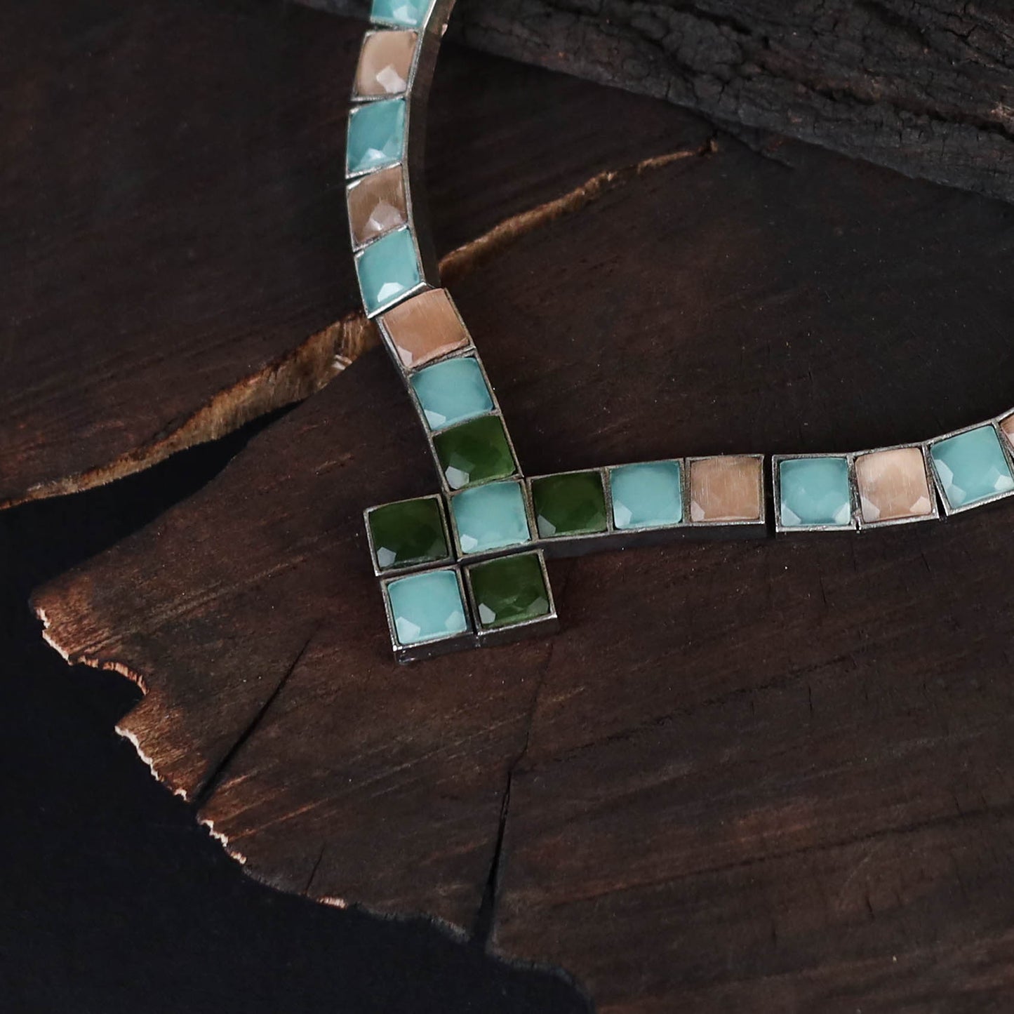 Saanjh Saaj Classic German Silver Necklace Set