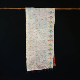 Bengal Kantha Handwork Patchwork Reversible Silk Stole 224