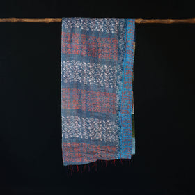 Bengal Kantha Handwork Patchwork Reversible Silk Stole 223