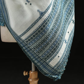 Kutch Handwoven Mirror Work Chomuk Buta Acrylic Wool Shawl 01