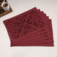 Applique Cut work Cotton Table Mats (set of 6)