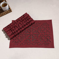 Applique Cut work Cotton Table Mats (set of 6)