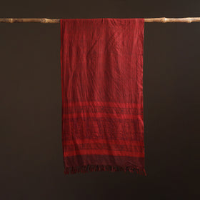Handwoven Merino Wool Natural Dyed Bagh Hand Block Print Stole 11