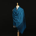 Kutch Handwoven Clamp Dyed Checks Bandhani Merino Wool Shawl 05