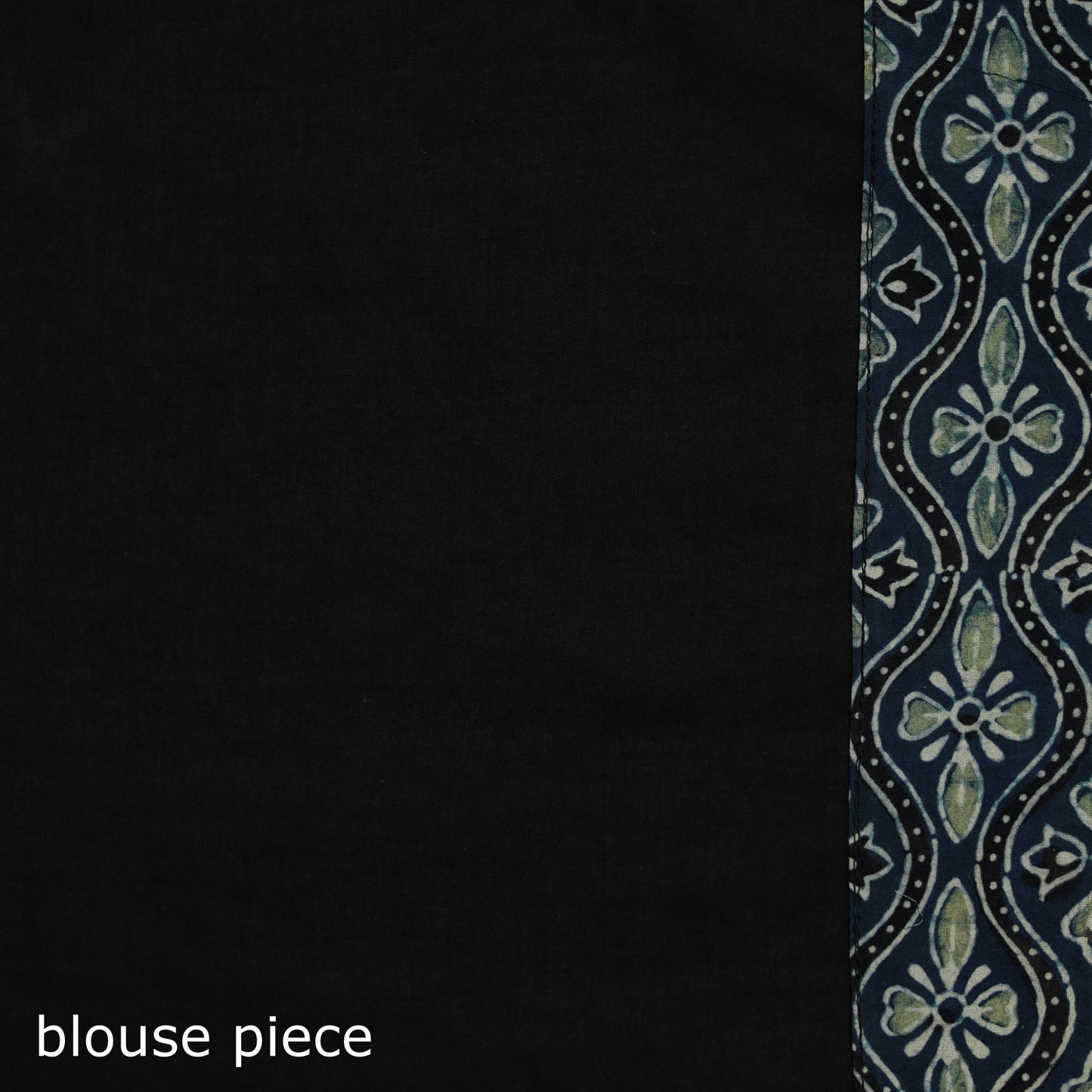 Ajrakh Hand Block Print Tagai & Mirror Patchwork Pure Mul Cotton Saree 11