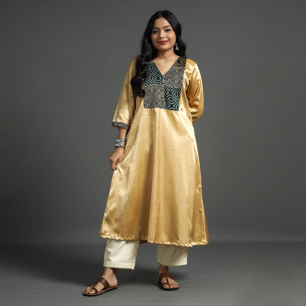 plain silk kurta