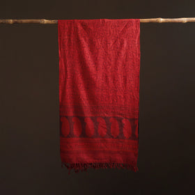 Handwoven Merino Wool Natural Dyed Bagh Hand Block Print Stole 10