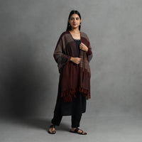 Brown - Kumaun Handwoven Pure Merino Wool Shawl for Women 91