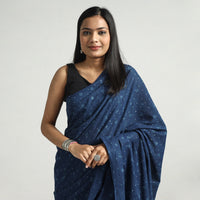 block printed saree