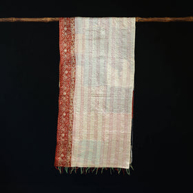 Bengal Kantha Handwork Patchwork Reversible Silk Stole 217