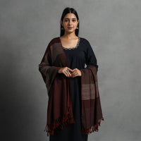 Brown - Kumaun Handwoven Pure Merino Wool Shawl for Women 91