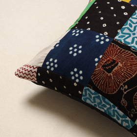 Multicolor - handcrafted cotton patchwork cushion cover 56