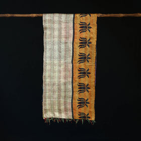 Bengal Kantha Handwork Patchwork Reversible Silk Stole 212