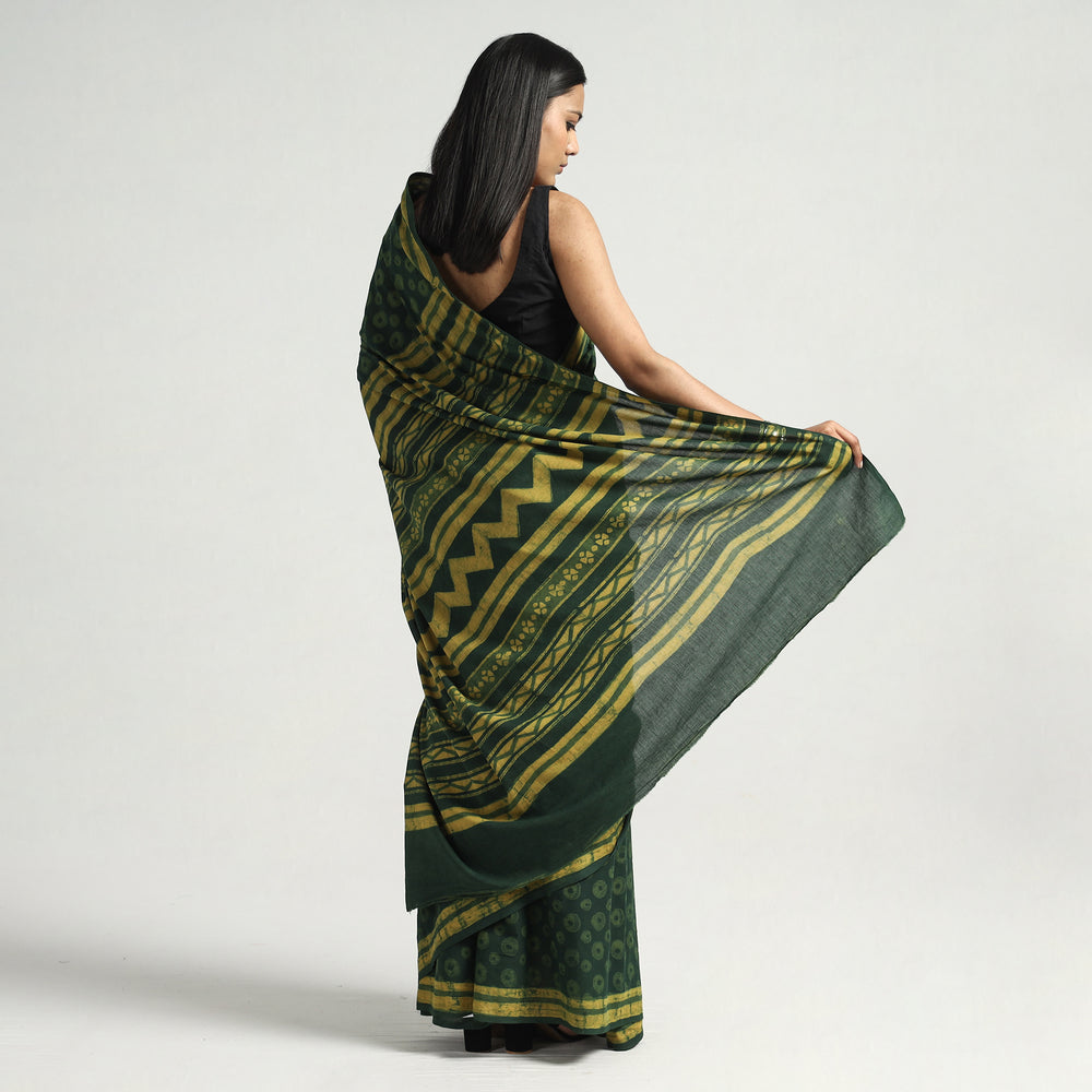 block printed saree