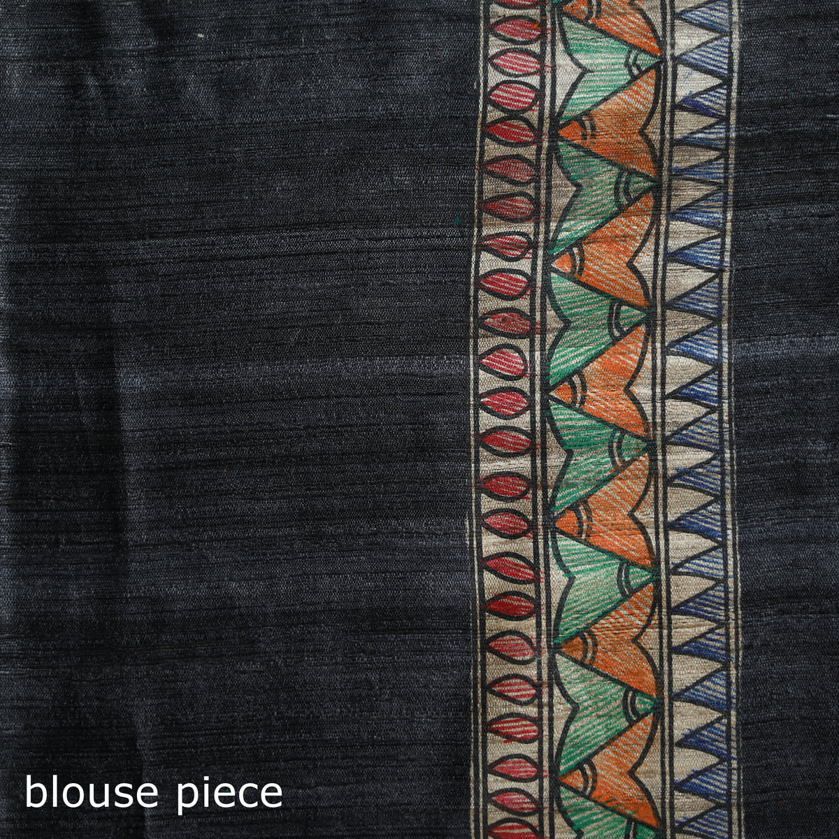 Grey - Madhubani Handpainted Pure Ghicha Tussar Silk Handloom Saree 01