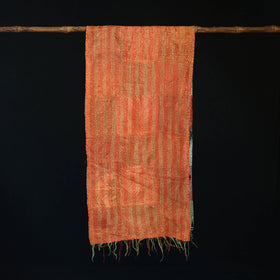 Bengal Kantha Handwork Patchwork Reversible Silk Stole 209