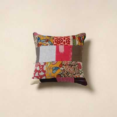 Multicolor - handcrafted cotton patchwork cushion cover 60