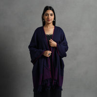 Blue - Kumaun Handwoven Pure Merino Wool Shawl for Women 93