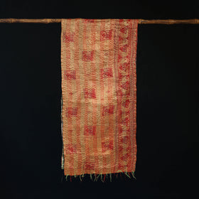 Bengal Kantha Handwork Patchwork Reversible Silk Stole 204
