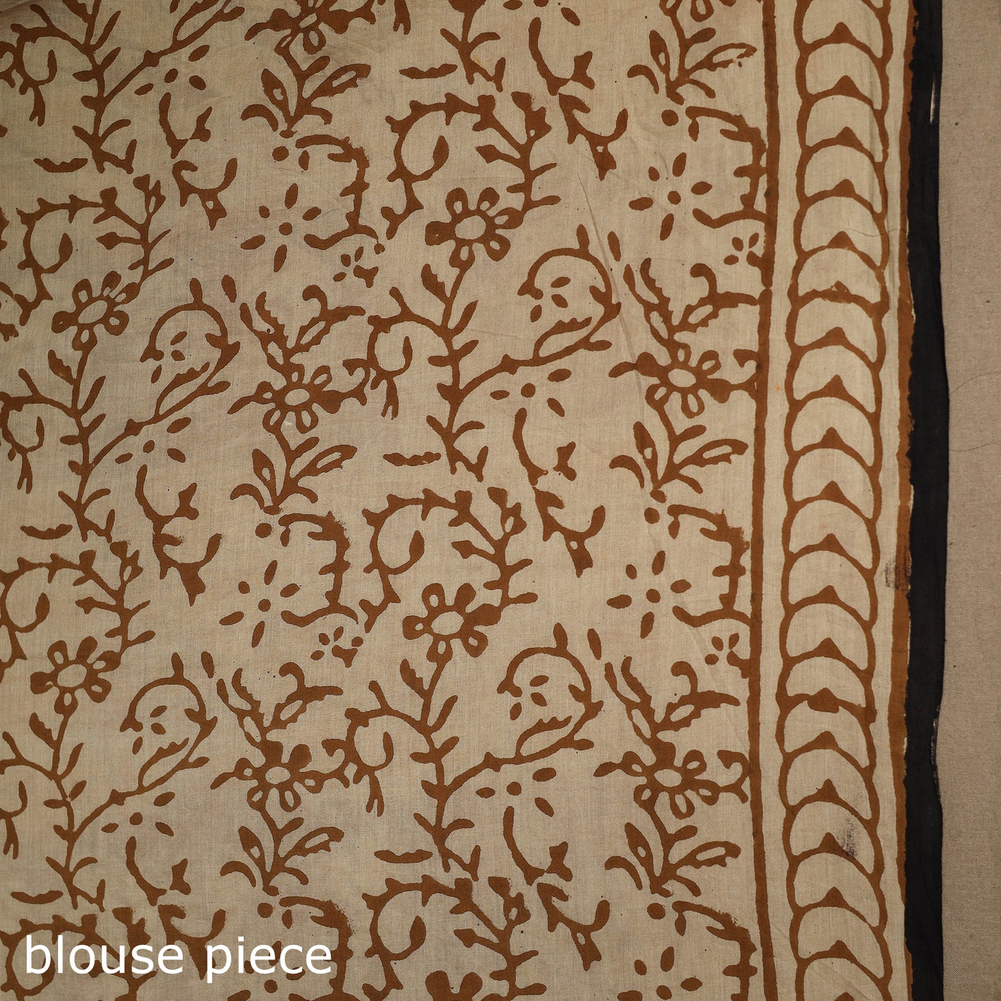 Black - mul cotton hand bagru saree 14 - handcrafted