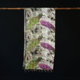 Bengal Kantha Handwork Patchwork Reversible Silk Stole 202