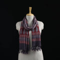 Handwoven Merino Wool Natural Dyed Hand Block Bagh Print Stole 16